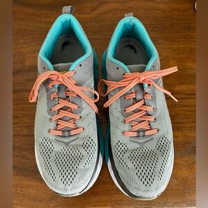 Hoka One One Women’s Arahi 3 Running Shoes - Gray/Green with Turquoise Accents